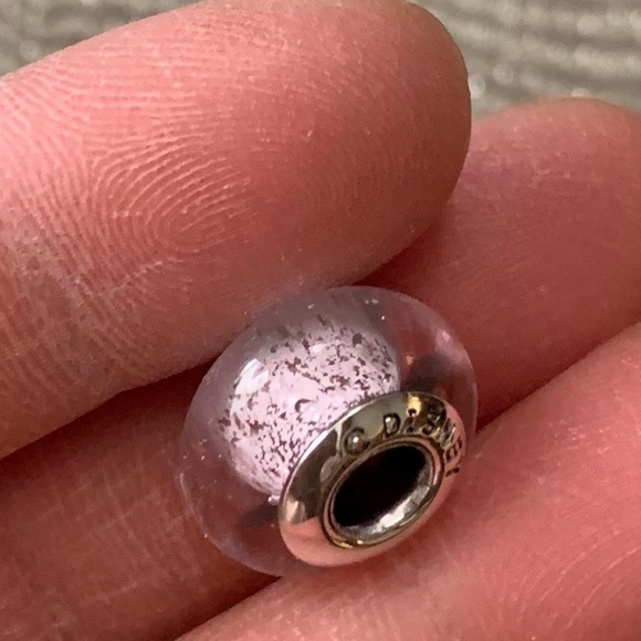 NWOT NWOT Disney Princess Aurora Signature Color Murano Glass Charm Silver 925 - Picture 10 of 12